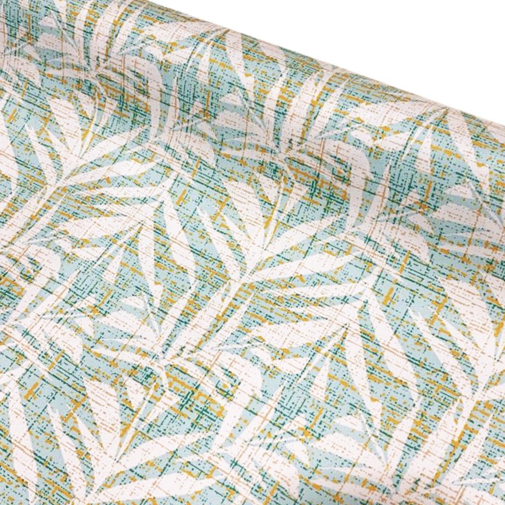 Aqua Lauaʻe Hawaiian Print Fabric Showing the Design