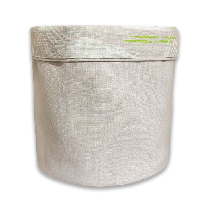 Beige and Ivory Loulu Fabric Planter - Large - reversible
