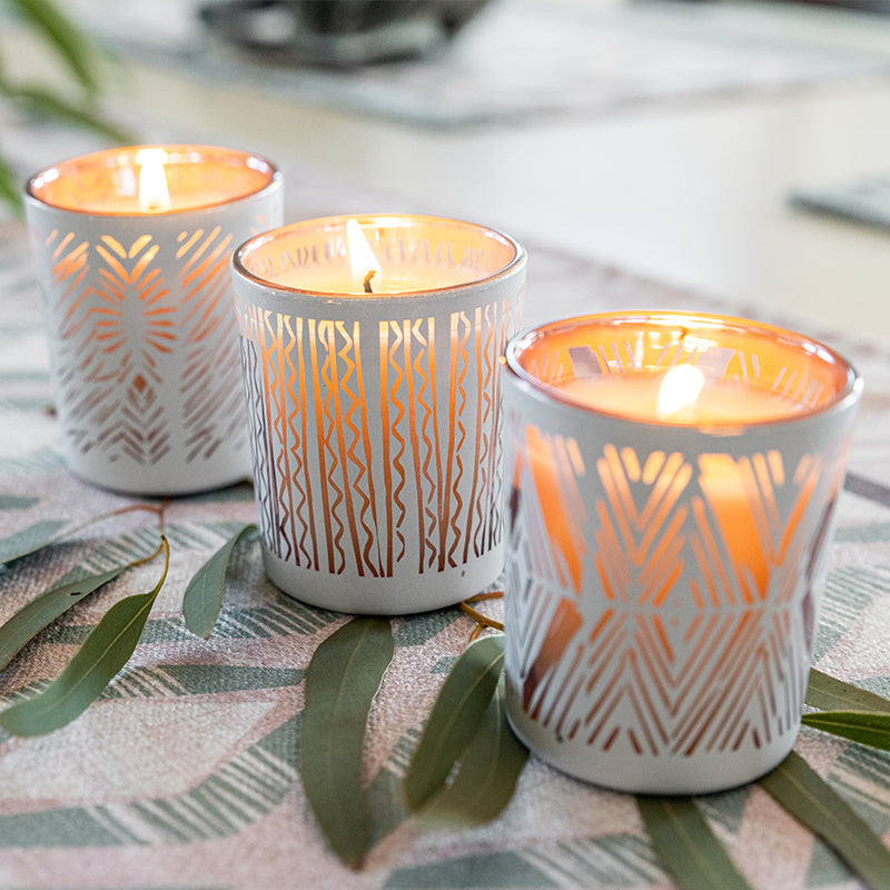 Costal Home Decor Hawaiian Scented Candles Set of 3