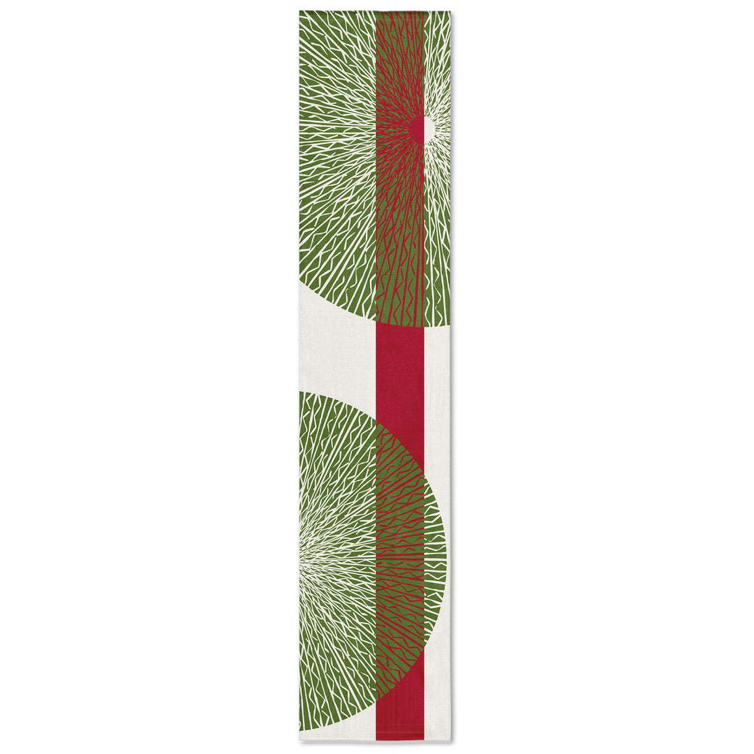 Niho Medallion Red & Green Table Runner