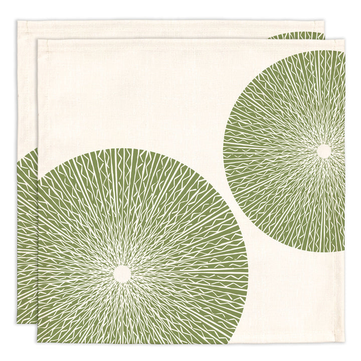 Niho Medallion Napkin Set (2 Napkins) - Green