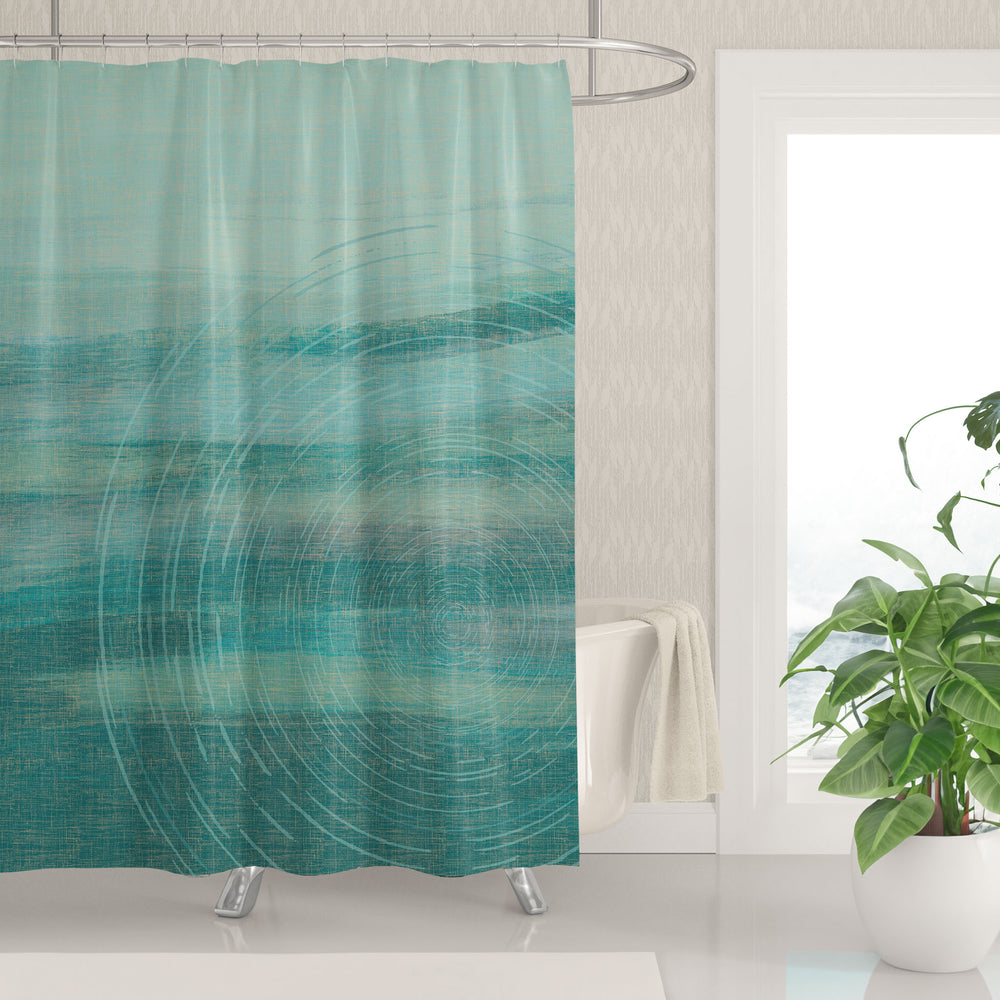 Kilo Hōkū Shower Curtain over a tub