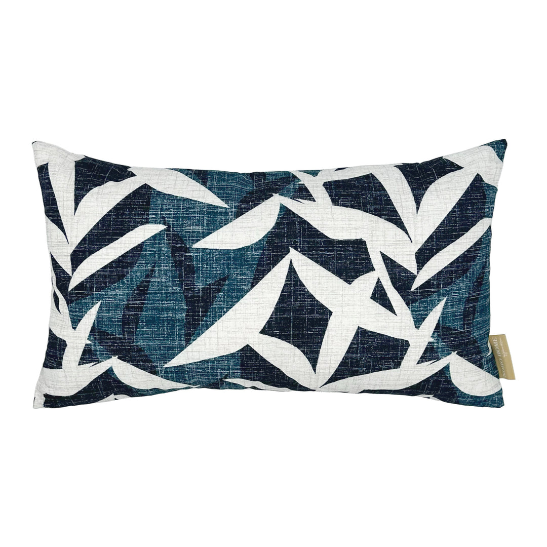 Midnight Lele Lumbar Pillowcase against white backdrop