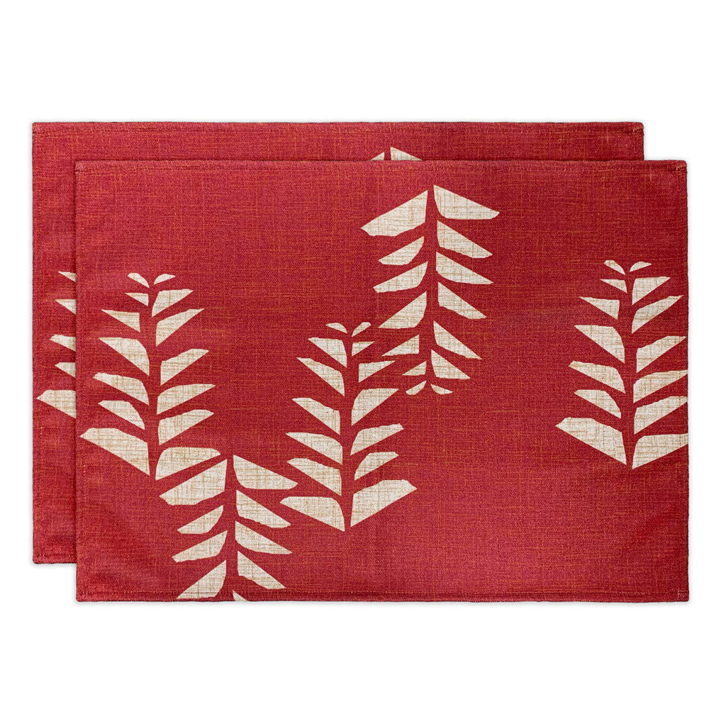 Premium Uluhe Dining Placemat Set 2 Placemats on a White Background