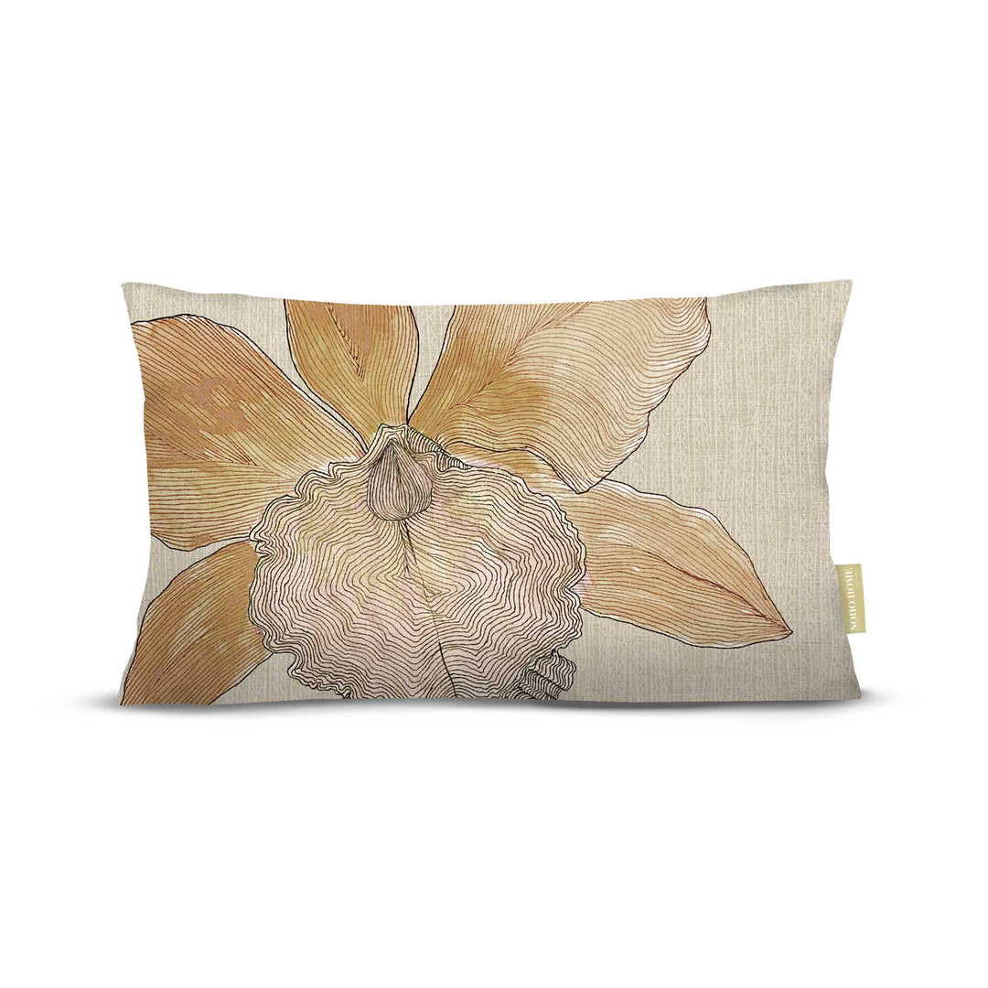 Orchid Lumbar Pillowcase Front View On a White Background