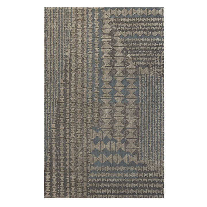 Kāpili Area Rug in Pale Blue Full Fontal View On a White Background