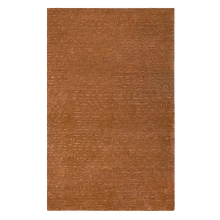 Kua Area Rug Rust Hawaiian Print Full Frontal View On a White Background