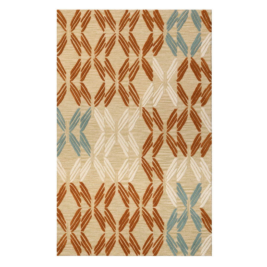 Multicolor Hawaiian Print Peʻa Area Rug Full View On a White Background