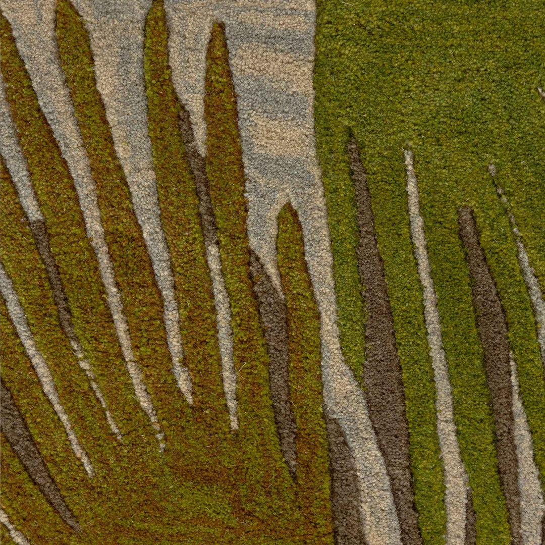 Close Up of the Multicolor Coastal Hawaiian Design Loulu Palm Motif