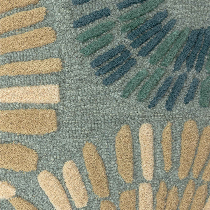 Close Up of the Blue Hawaiian Designed ʻOpihi Coastal Area Rug