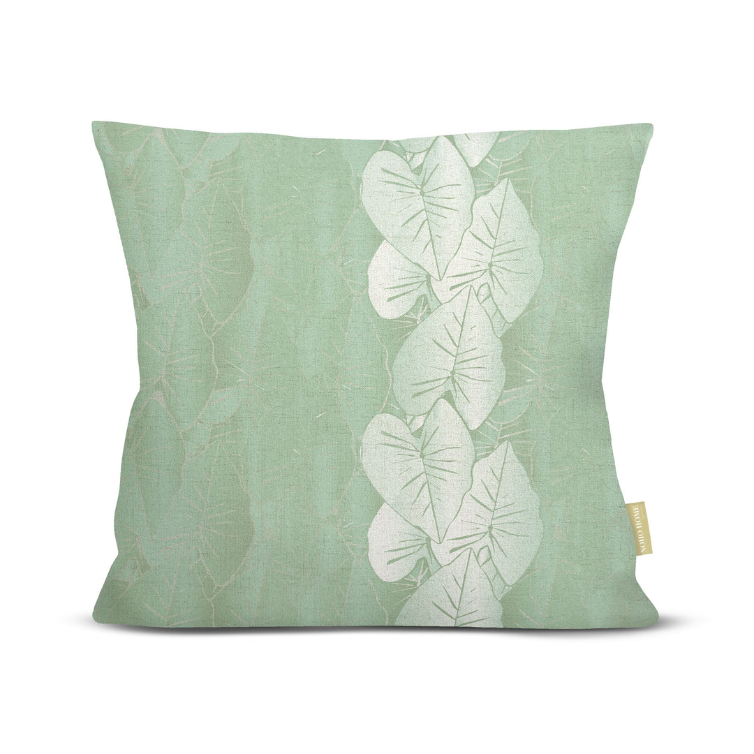 front view Hānai premium square pillow on white background