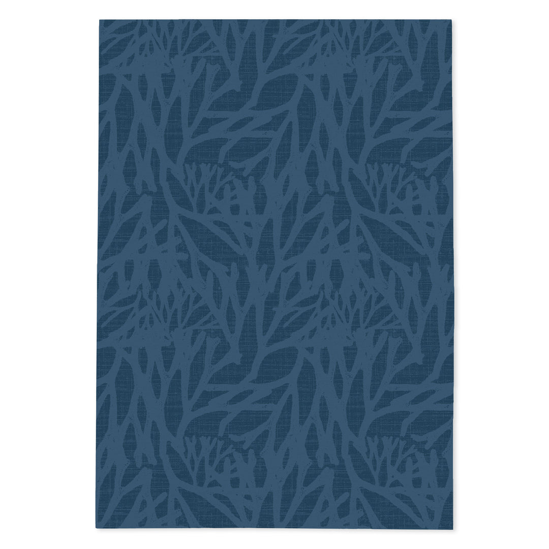 Limu tea towel design, with a flowing seaweed-inspired pattern