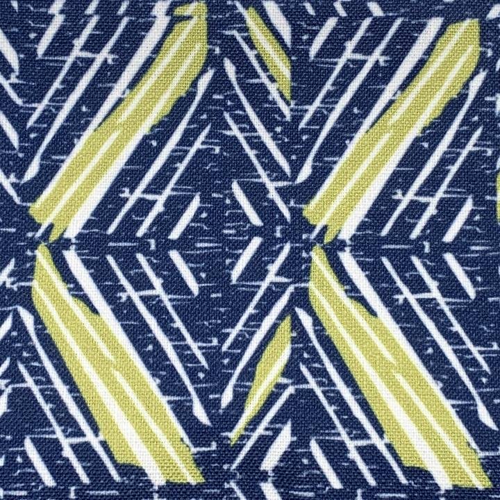 Close-up of Moss & Navy print