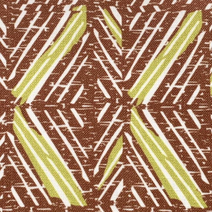 Close-up of Chartreuse & Cocoa print