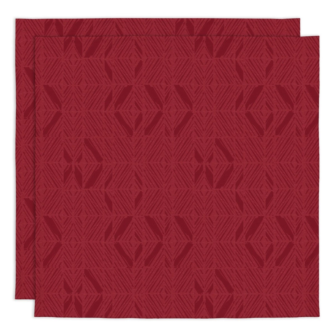 ʻAkahi Napkin Set of 2 Napkins Shown in Deep Crimson Red