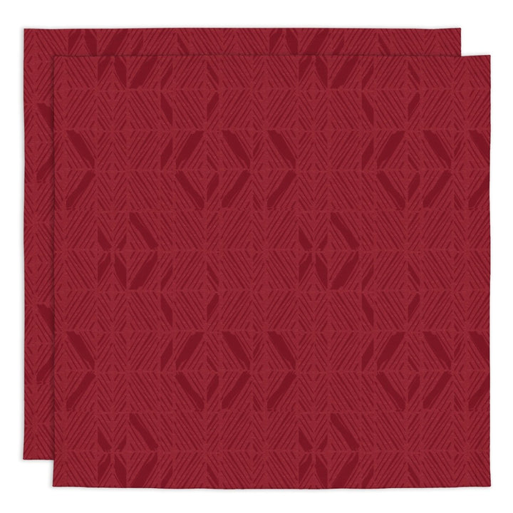 ʻAkahi Napkin Set of 2 Napkins Shown in Deep Crimson Red