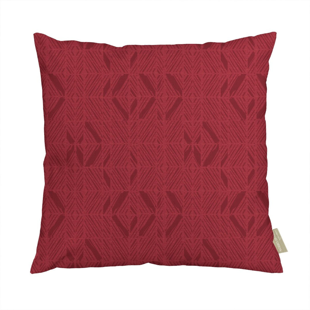 Red ʻAkahi Square Pillowcase Front View On a White Background