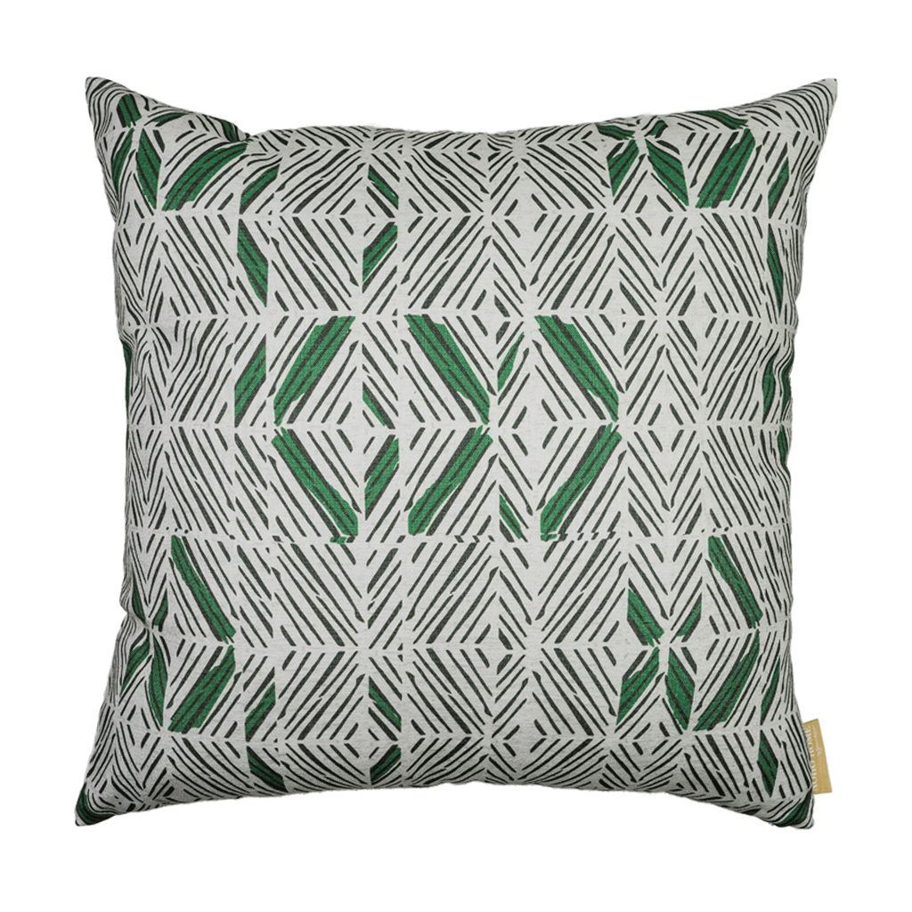 Forest & Stone & Ivory ʻAkahi Square Pillowcase Front View On a White Background