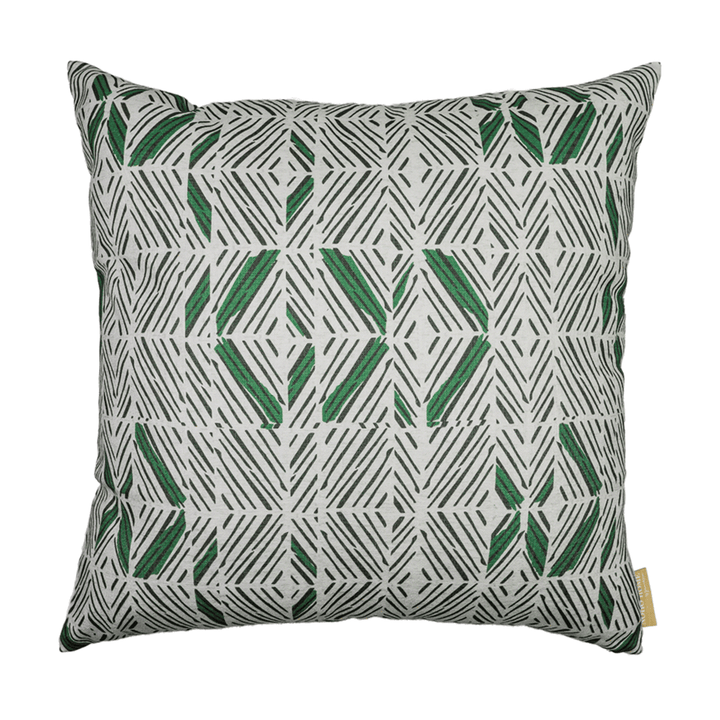 Forest & Stone & Ivory ʻAkahi Square Pillowcase Front View On a White Background