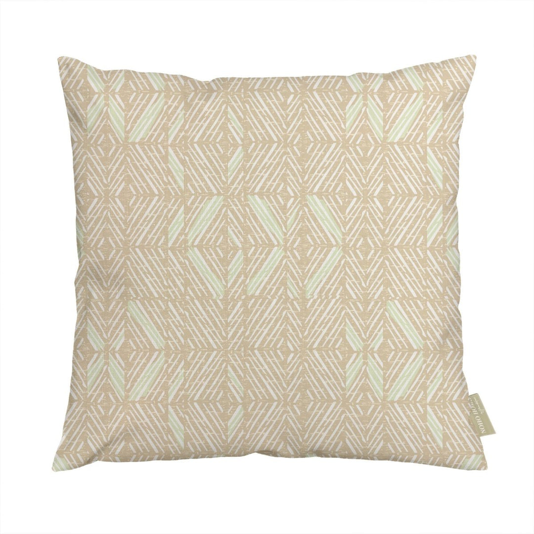 Taupe Mint ʻAkahi Square Pillowcase Frontside On a White Background