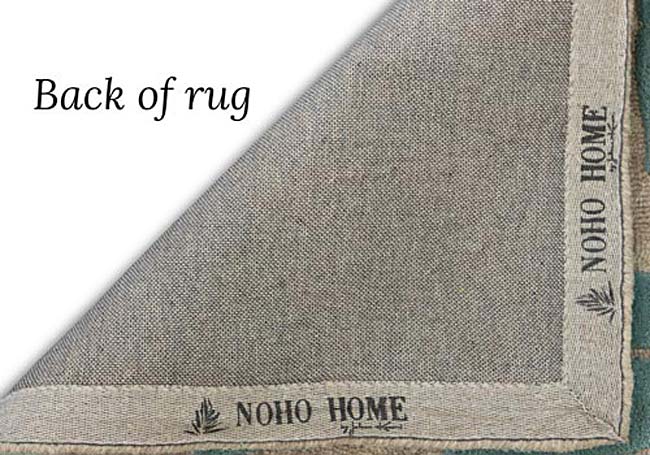 High Quality Stitching on the Back of All NOHO HOME Coastal Area Rugs