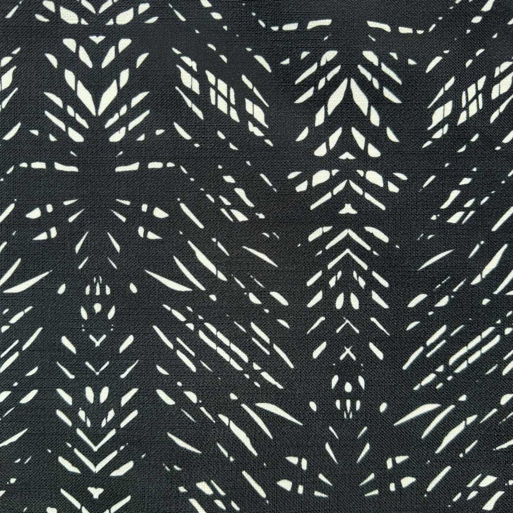Close up of Black Batik print