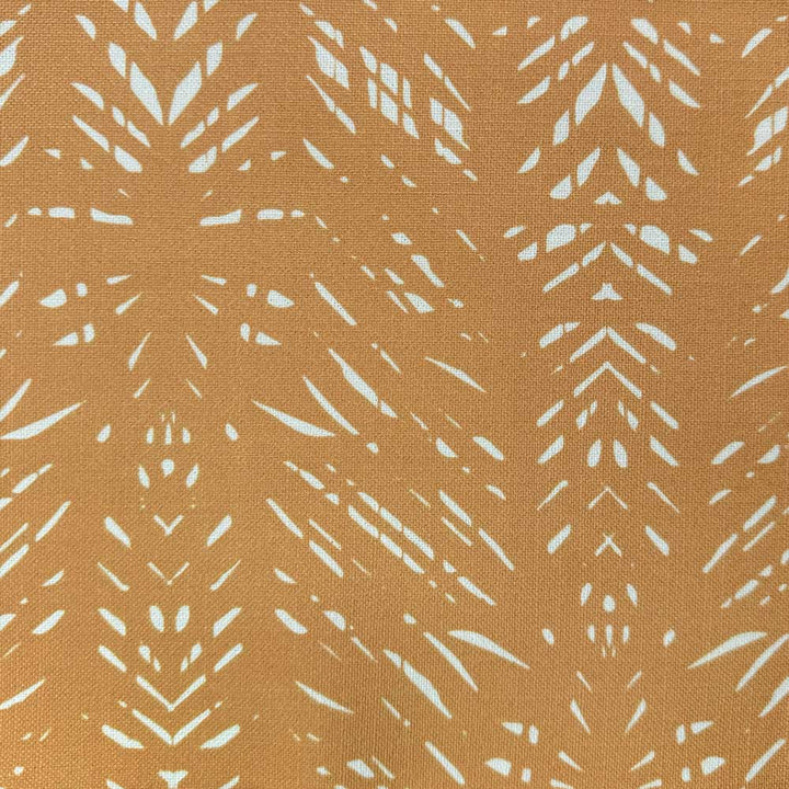 Close up of Batik Lumbar pillow in Orange