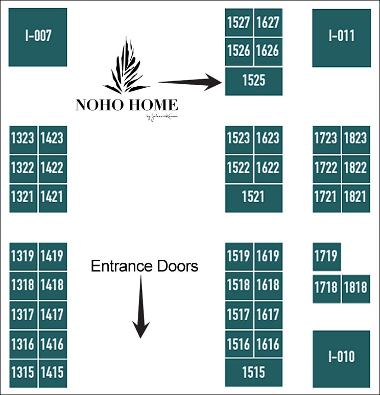 2024 Made in Hawai'i Festival Booth Map Showing NOHO HOME Booth 1525