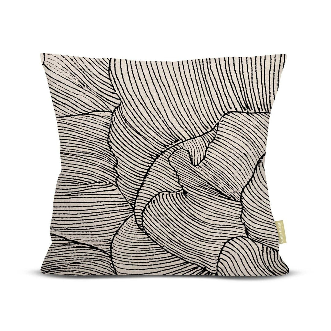 Gardenia Petals Square Pillowcase Front View On a White Background