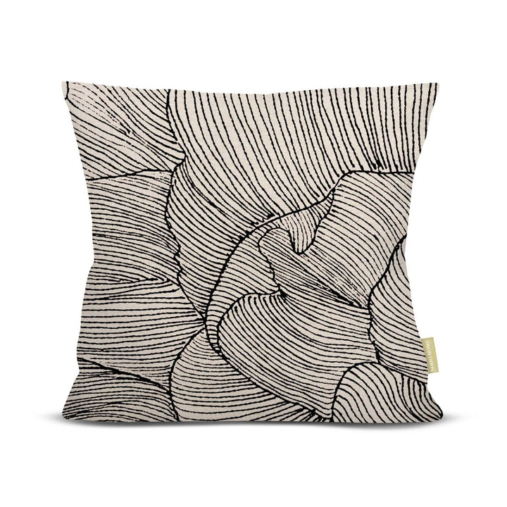 Gardenia Petals Square Pillowcase Front View On a White Background