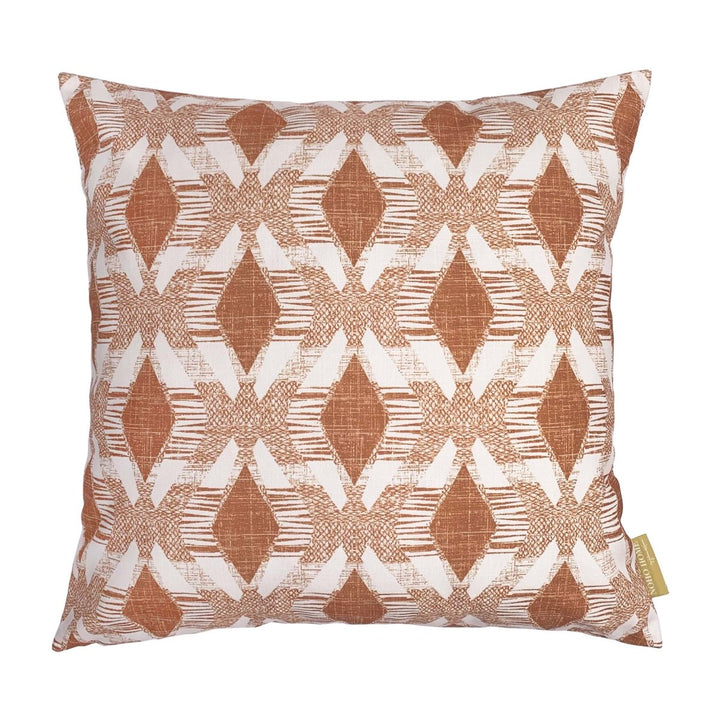 Coral Colored Kāholo Square Pillowcase On a White Background