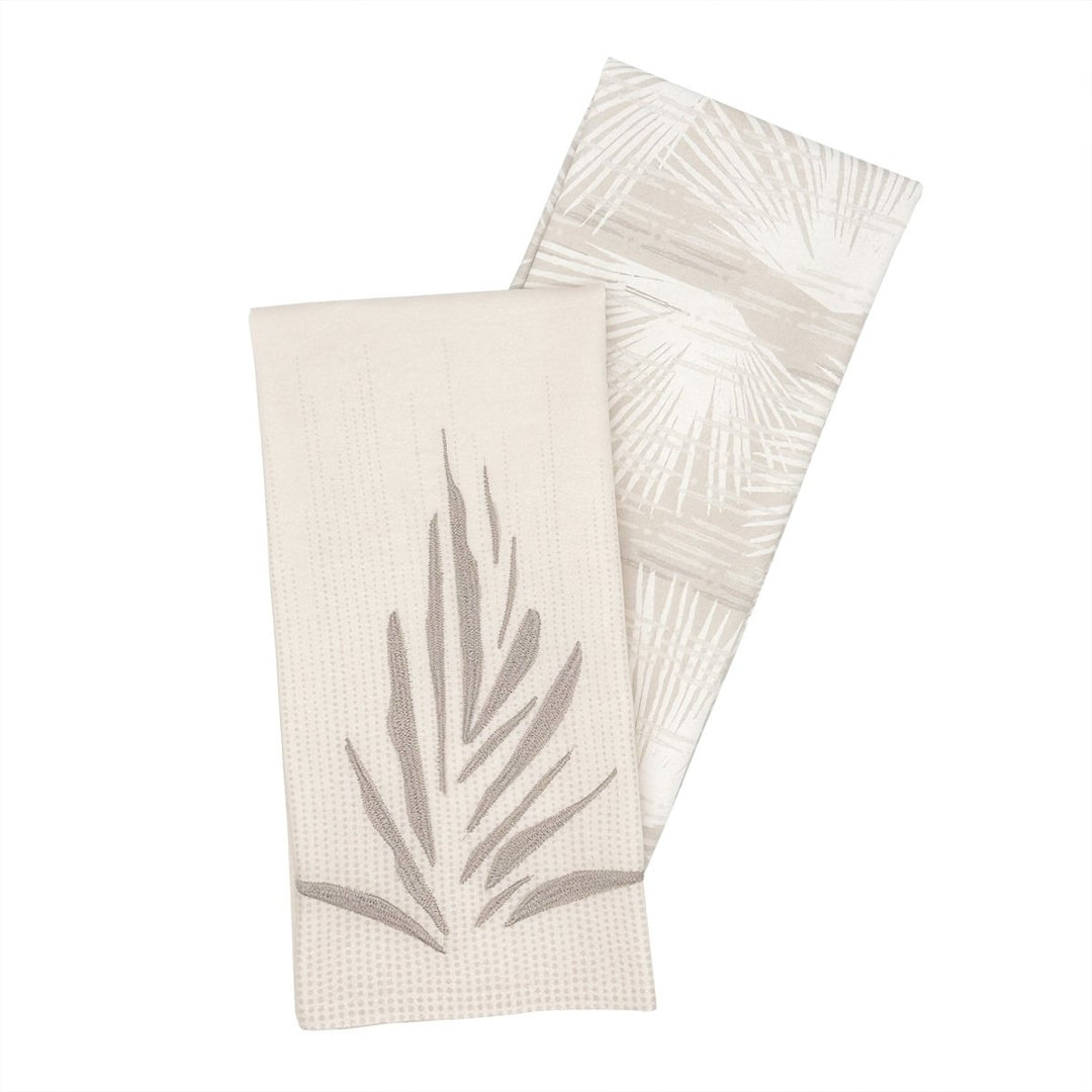 Kanu Tea Towel Set of Two Front and Back Prints Shown On a White Background