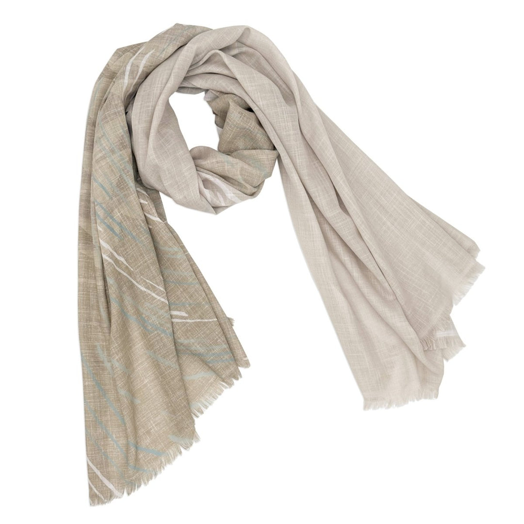 Taupe Kilo Hōkū Travel Wrap Twisted Up and Placed in a Circle