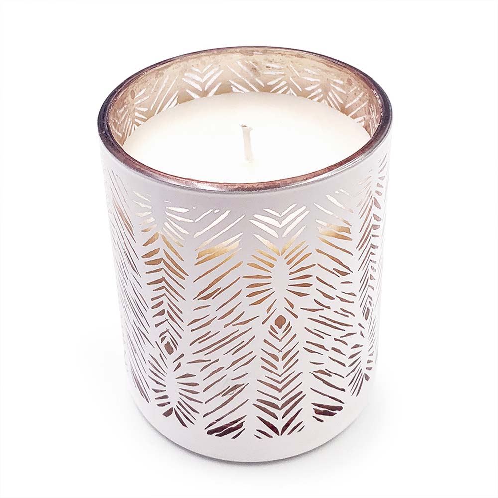 Pīkake Soy Candle On a White Background