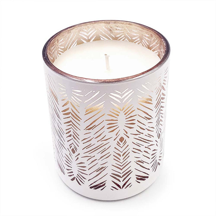 Pīkake Soy Candle On a White Background