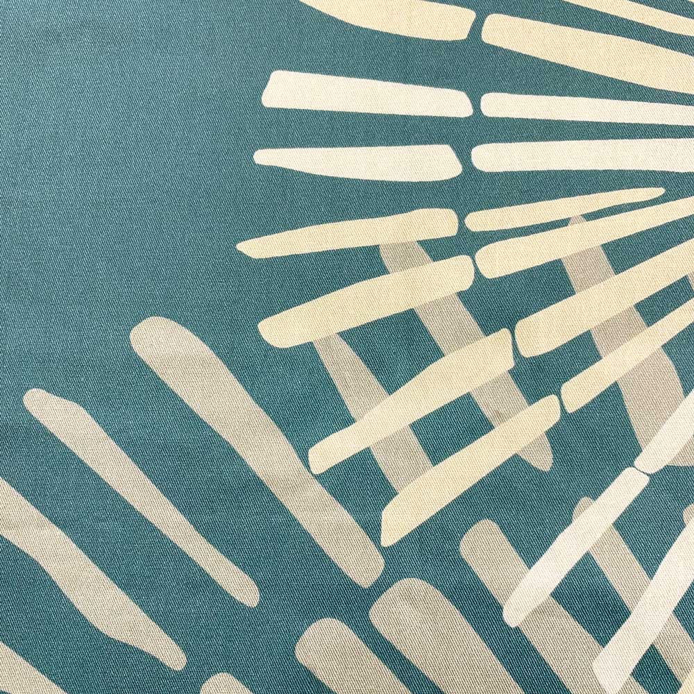 Closeup of the Kōʻele Euro Sham Hawaiian Print