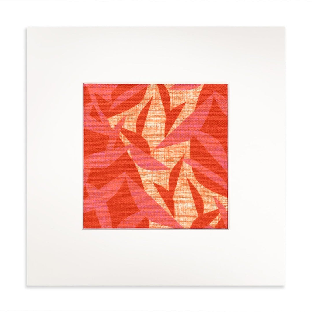 Lele Art Print in reds, salmon and orange