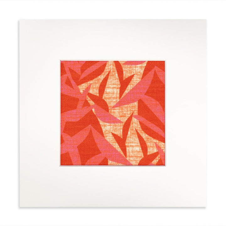 Lele Art Print in reds, salmon and orange