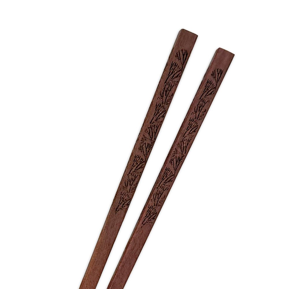 Closeup of Limu Chopsticks Hawaiian Print