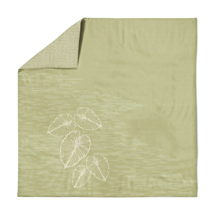 Closeup Of the Loʻi Duvet Cover Hawaiian Print Front Side