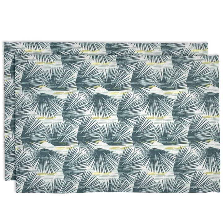Blue and Ivory Loulu Dining Placemat Set On a White Background