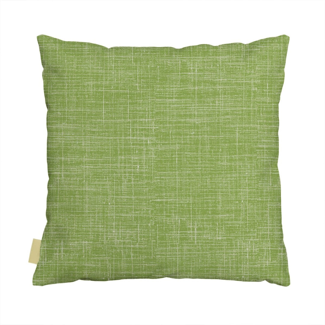 Backside of Maui Strong Square Pillowcase Lime Green Color On a White Background