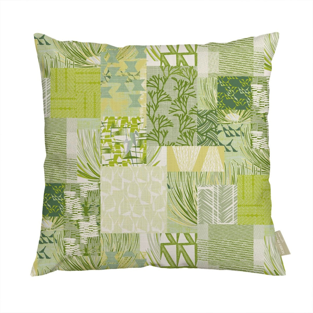 Maui Strong Square Pillowcase Green Color Front Side On a White Background