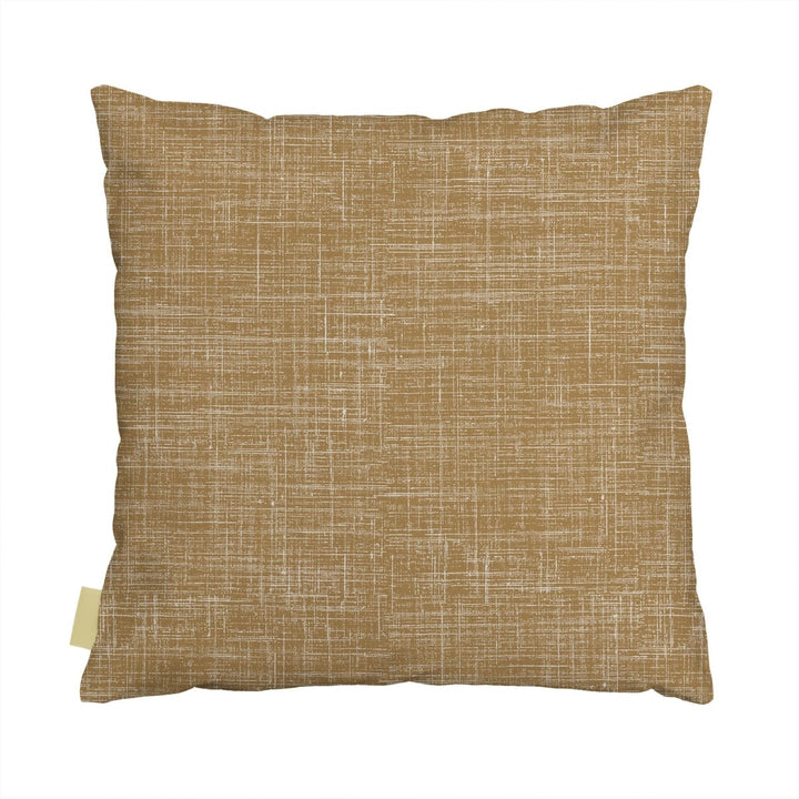 Backside of Maui Strong Square Pillowcase Orange Brown Color On a White Background