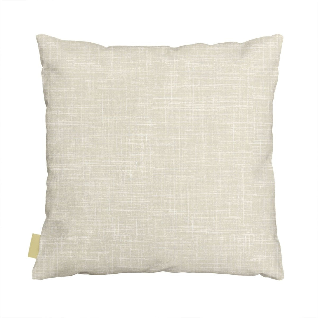 Backside of Maui Strong Square Pillowcase White Beige Color On a White Background