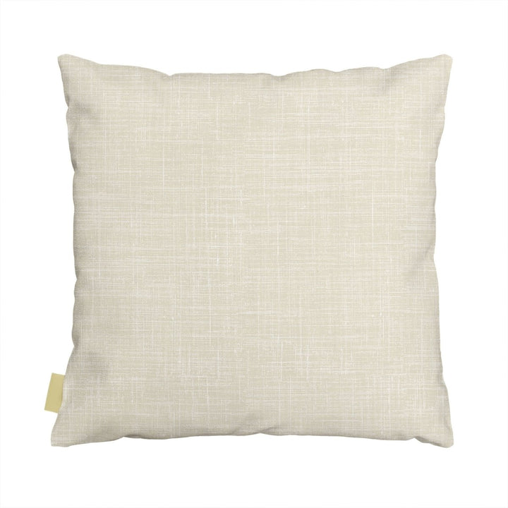 Backside of Maui Strong Square Pillowcase White Beige Color On a White Background