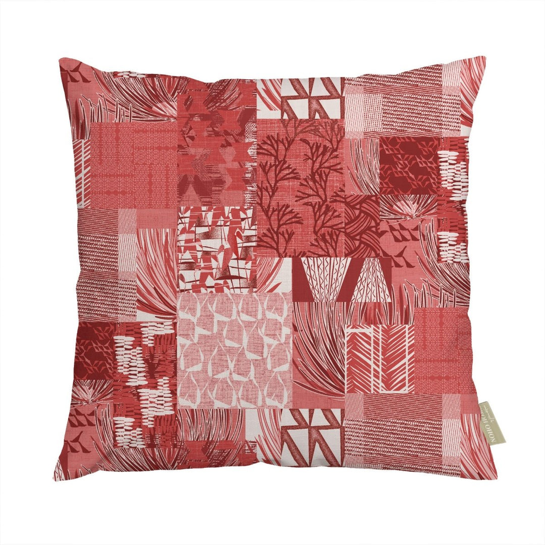 Maui Strong Square Pillowcase Red Color Front Side On a White Background