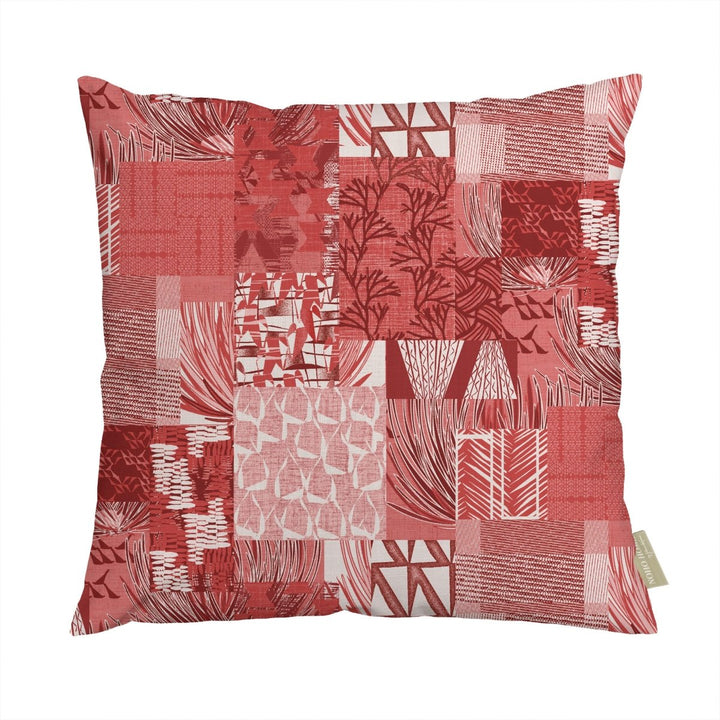 Maui Strong Square Pillowcase Red Color Front Side On a White Background