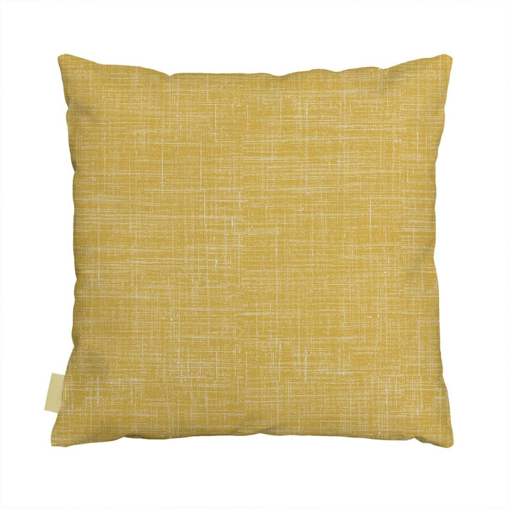 Backside of Maui Strong Square Pillowcase Yellow Color On a White Background