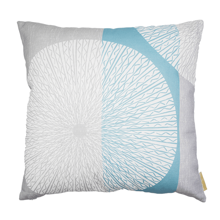 Snow & Frost Niho Medallion Square Pillow against white background
